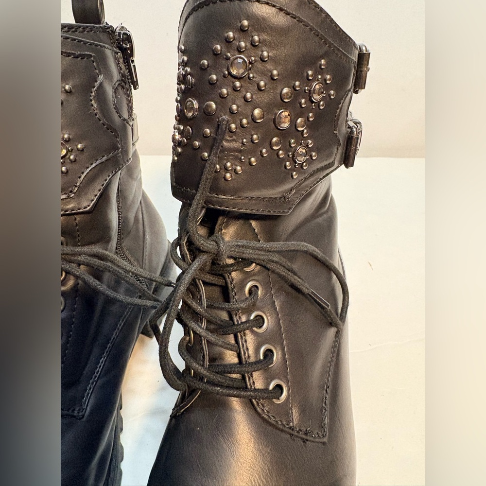 MIA Perry Black Studded Combat Boots size 8.5 - Picture 5 of 15